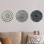 Tioncy 3pcs 11. 8 Inches Mother of Pearl Shell Plate Coastal Wall Art Mosaic Wall Sculpture Shell Handmade Hanging Wall Plates Arts for Summer Spring Bedroom Bathroom Home Office Hotel Black House Of Avana