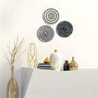 Tioncy 3pcs 11. 8 Inches Mother of Pearl Shell Plate Coastal Wall Art Mosaic Wall Sculpture Shell Handmade Hanging Wall Plates Arts for Summer Spring Bedroom Bathroom Home Office Hotel Black House Of Avana