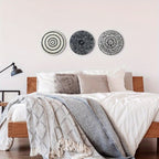 Tioncy 3pcs 11. 8 Inches Mother of Pearl Shell Plate Coastal Wall Art Mosaic Wall Sculpture Shell Handmade Hanging Wall Plates Arts for Summer Spring Bedroom Bathroom Home Office Hotel Black House Of Avana