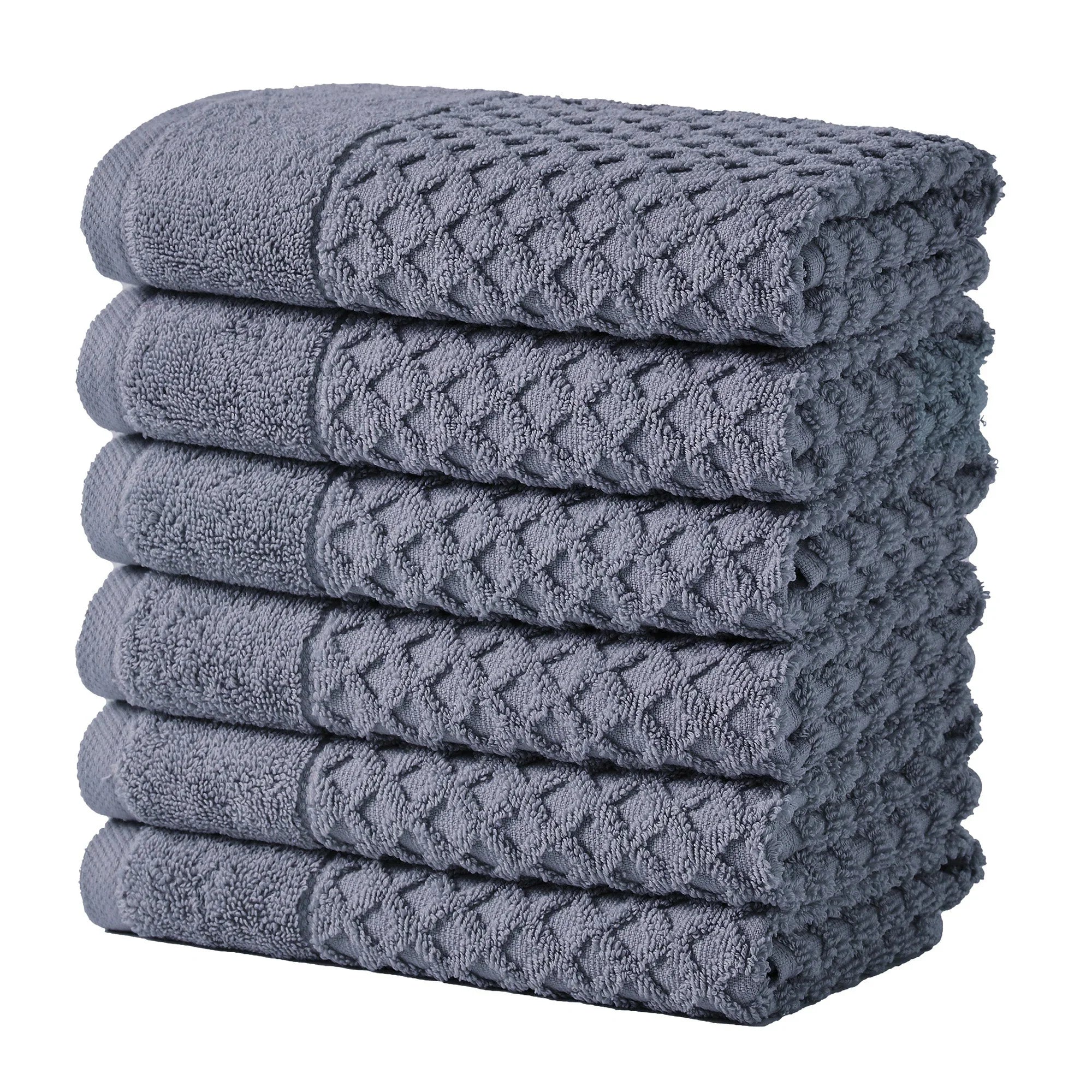 Cotton Diamond Waffle Weave Bath Towel Set - Grayson Collection