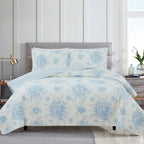 Toile Reversible Cotton Quilt Set Mélange Home
