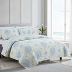 Toile Reversible Cotton Quilt Set Mélange Home