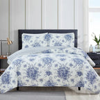 Toile Reversible Cotton Quilt Set Mélange Home