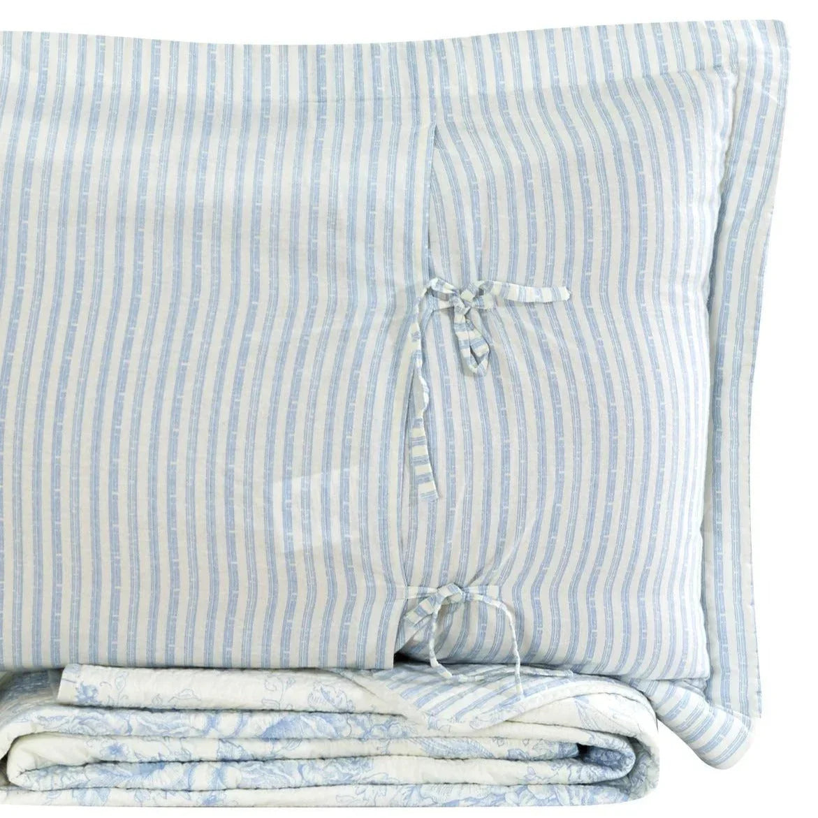 Toile Reversible Cotton Quilt Set Mélange Home