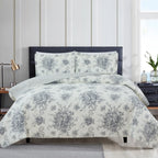 Toile Reversible Cotton Quilt Set Mélange Home