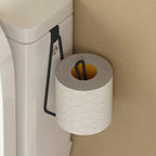 1pc Wrought Iron Wall-Mounted Toilet Paper Holder - No-Drill Easy Install Space-Saving Design, Multi-Purpose Bathroom Tissue Storage for Toilet Paper & Essentials, Toilet Paper Storage, Elegant Home Decor, Durable Constructio House Of Avana [[SKU:HOA-BST-002]]