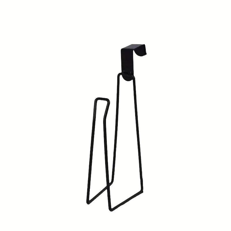 1pc Wrought Iron Wall-Mounted Toilet Paper Holder - No-Drill Easy Install Space-Saving Design, Multi-Purpose Bathroom Tissue Storage for Toilet Paper & Essentials, Toilet Paper Storage, Elegant Home Decor, Durable Constructio House Of Avana [[SKU:HOA-BST-002]]