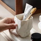 1pc Wabi-Sabi Wind Toothbrush Cup Creative Easter Stone Shape Ceramic Wash Cup Toothbrush Cup Nordic Ins Mouthwash Cup House Of Avana [[SKU:HOA-BAT-015]]