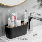 Toothbrush Holder - 5-slot Plastic Bathroom