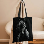 Tote Bag - Horse Print Cotton Large