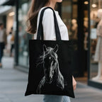 Tote Bag - Horse Print Cotton Large