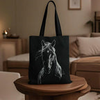 Tote Bag - Horse Print Cotton Large