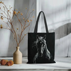 Tote Bag - Horse Print Cotton Large