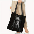 Tote Bag - Reusable Polyester Horse Print Large