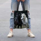 Tote - Reusable Cotton Black White