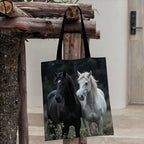 Tote - Reusable Cotton Black White