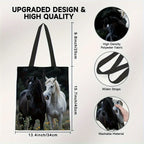 Tote - Reusable Cotton Black White
