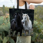 Tote - Reusable Cotton Black White