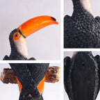 [Toucan Wall Art] Resin Toucan Wall Art Decoration - Weather-Resistant Handcrafted Tropical Bird Sculpture - Indoor/Outdoor Hanging Decor for Patio, Living Room, Garden - No Electricity Needed House Of Avana