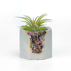 Tourmaline Geode Planter with Natural Stone and Unique Crystal Formation, detail shot - House Of Avana