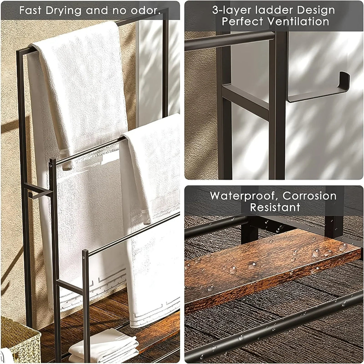 47.2 Inch Tall Free Standing Towel Racks Tier Pool Towel Rack Oversized Floor Bath Towel Drying Valet... - House Of Avana [[SKU:HOA-TWL-001]]