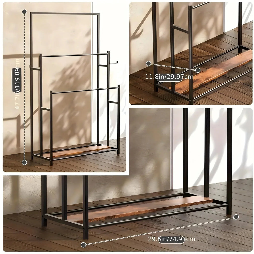 47.2 Inch Tall Free Standing Towel Racks Tier Pool Towel Rack Oversized Floor Bath Towel Drying Valet... - House Of Avana