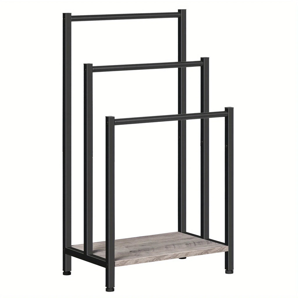 Black, Greige and Black, Rustic Brown and Black, Free Standing Towel Rack, Tier Blanket Rack, Blanket... - House Of Avana