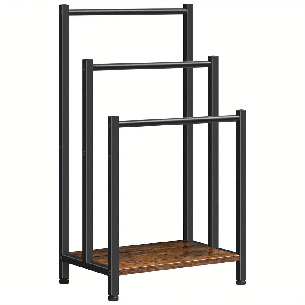 Black, Greige and Black, Rustic Brown and Black, Free Standing Towel Rack, Tier Blanket Rack, Blanket... - House Of Avana [[SKU:HOA-TWL-002]]