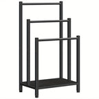 Black, Greige and Black, Rustic Brown and Black, Free Standing Towel Rack, Tier Blanket Rack, Blanket... - House Of Avana