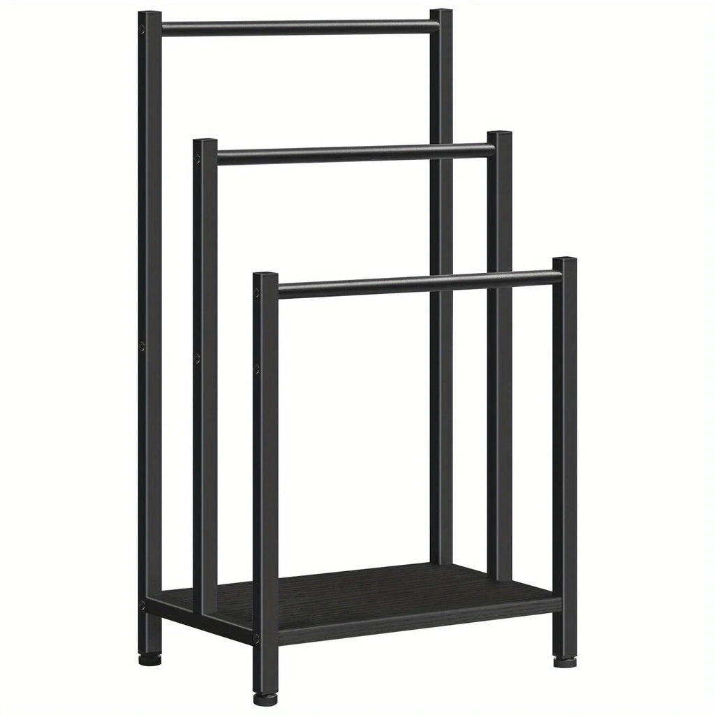 Black, Greige and Black, Rustic Brown and Black, Free Standing Towel Rack, Tier Blanket Rack, Blanket... - House Of Avana [[SKU:HOA-TWL-002]]