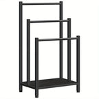 Black, Greige and Black, Rustic Brown and Black, Free Standing Towel Rack, Tier Blanket Rack, Blanket... - House Of Avana [[SKU:HOA-TWL-002]]