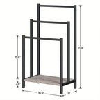 Black, Greige and Black, Rustic Brown and Black, Free Standing Towel Rack, Tier Blanket Rack, Blanket... - House Of Avana