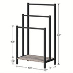 Black, Greige and Black, Rustic Brown and Black, Free Standing Towel Rack, Tier Blanket Rack, Blanket... - House Of Avana [[SKU:HOA-TWL-002]]