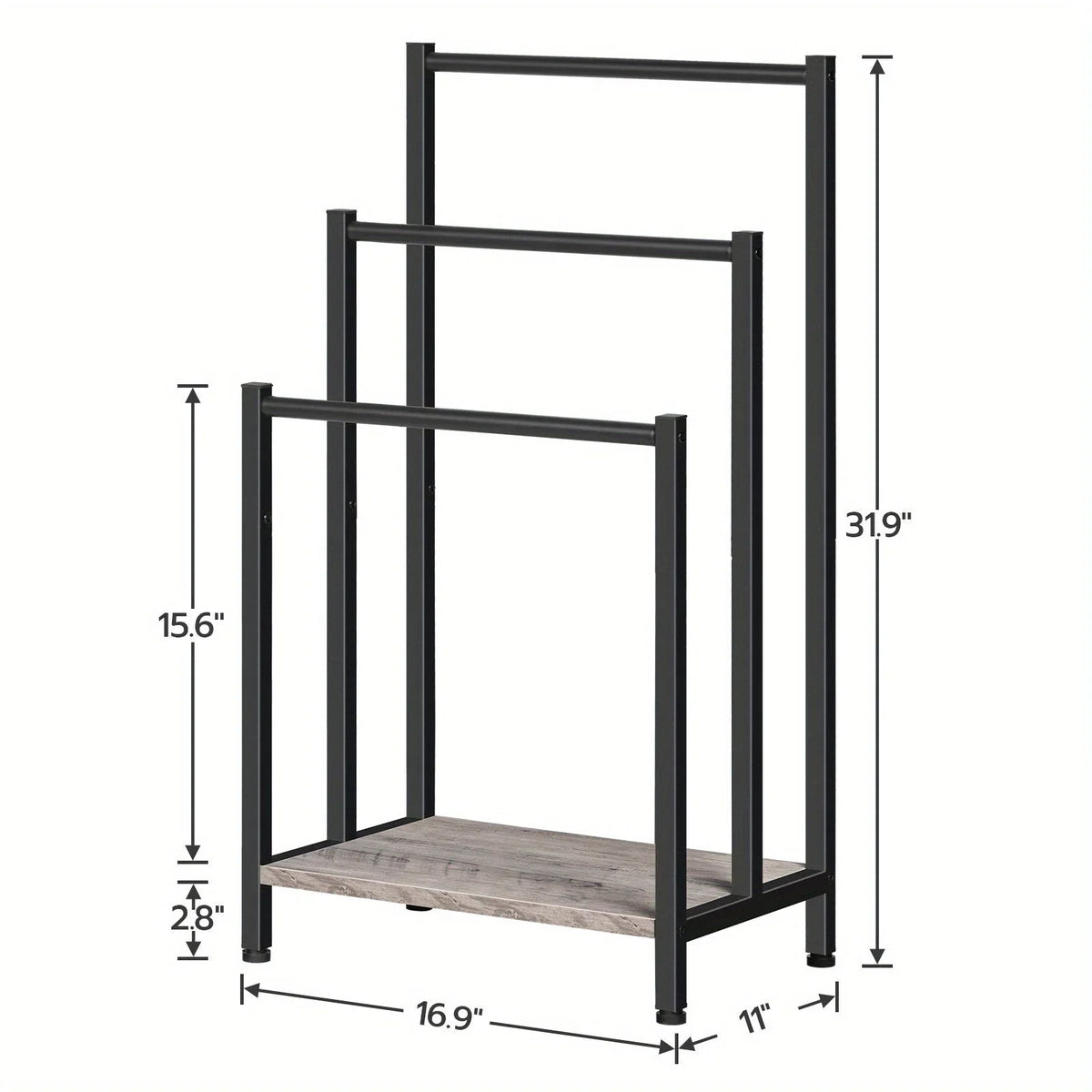 Black, Greige and Black, Rustic Brown and Black, Free Standing Towel Rack, Tier Blanket Rack, Blanket... - House Of Avana [[SKU:HOA-TWL-002]]