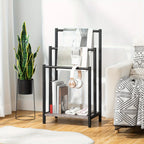 Black, Greige and Black, Rustic Brown and Black, Free Standing Towel Rack, Tier Blanket Rack, Blanket... - House Of Avana