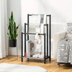 Black, Greige and Black, Rustic Brown and Black, Free Standing Towel Rack, Tier Blanket Rack, Blanket... - House Of Avana [[SKU:HOA-TWL-002]]