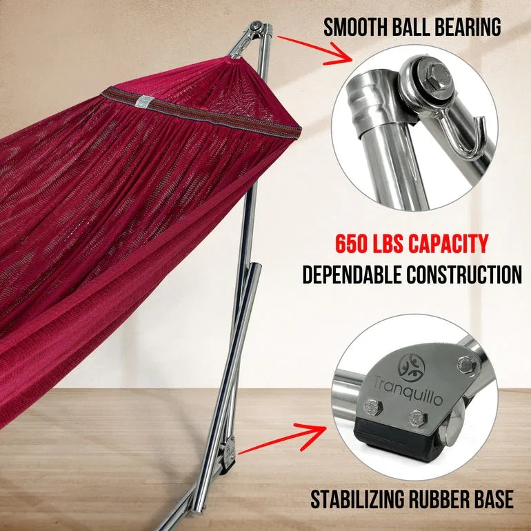 Tranquillo Original Stainless Steel Hammock Stand for Ultimate Relaxation