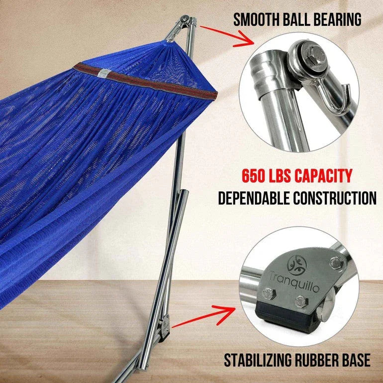 Tranquillo Original Stainless Steel Hammock Stand for Ultimate Relaxation