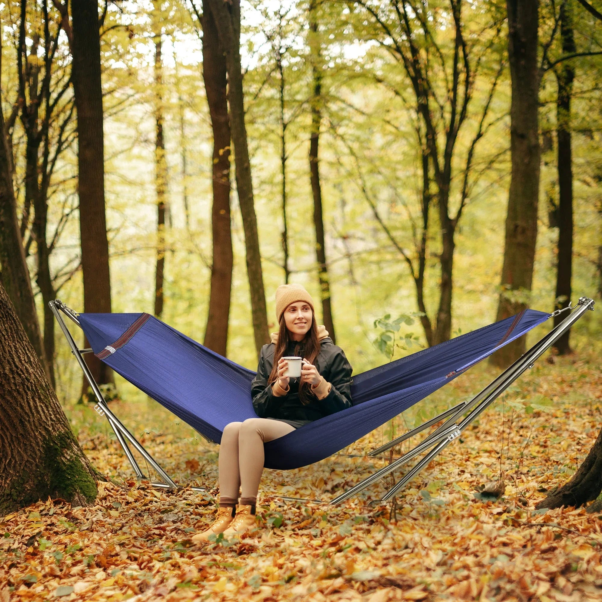 Tranquillo Original Stainless Steel Hammock Stand for Ultimate Relaxation