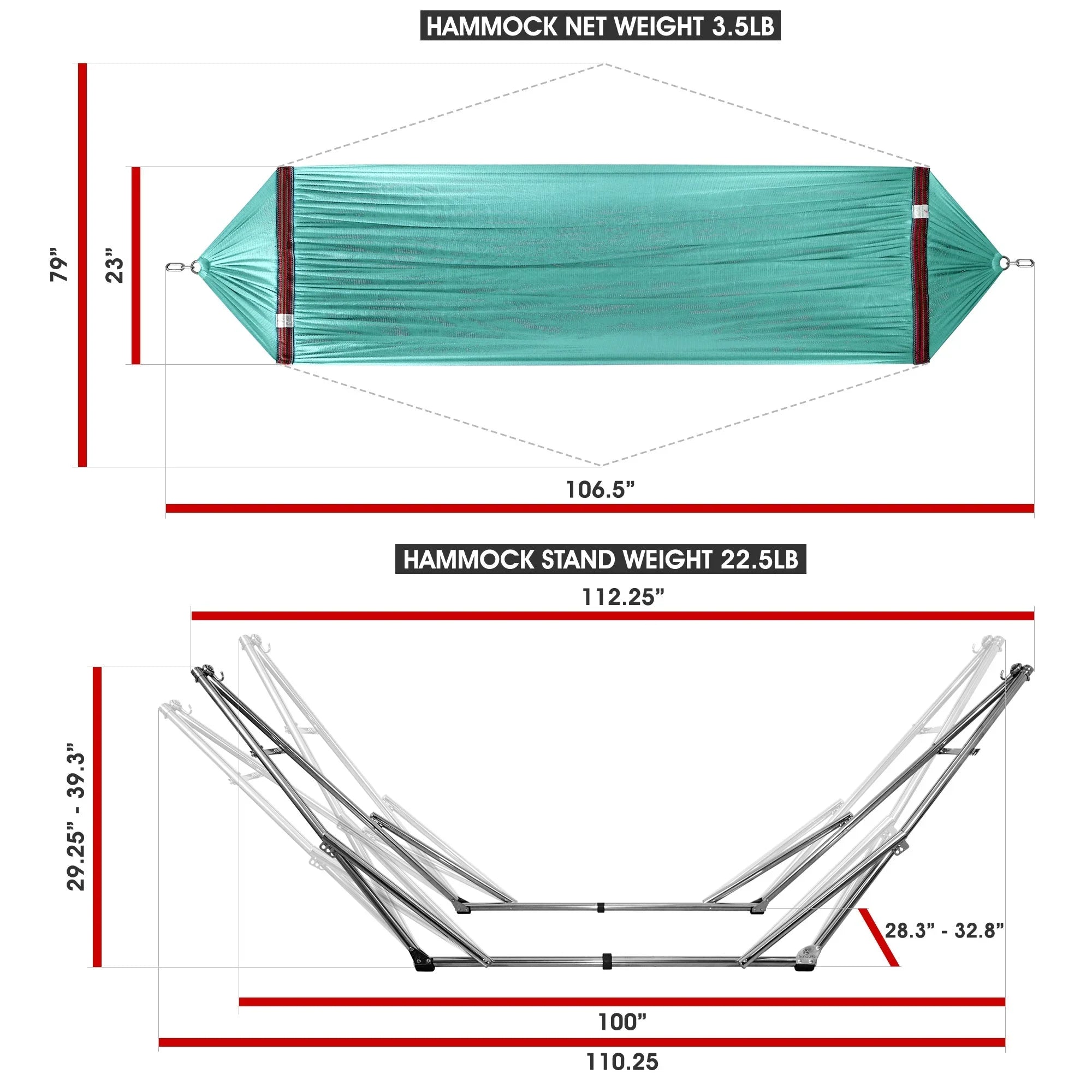 Tranquillo Original Stainless Steel Hammock Stand for Ultimate Relaxation