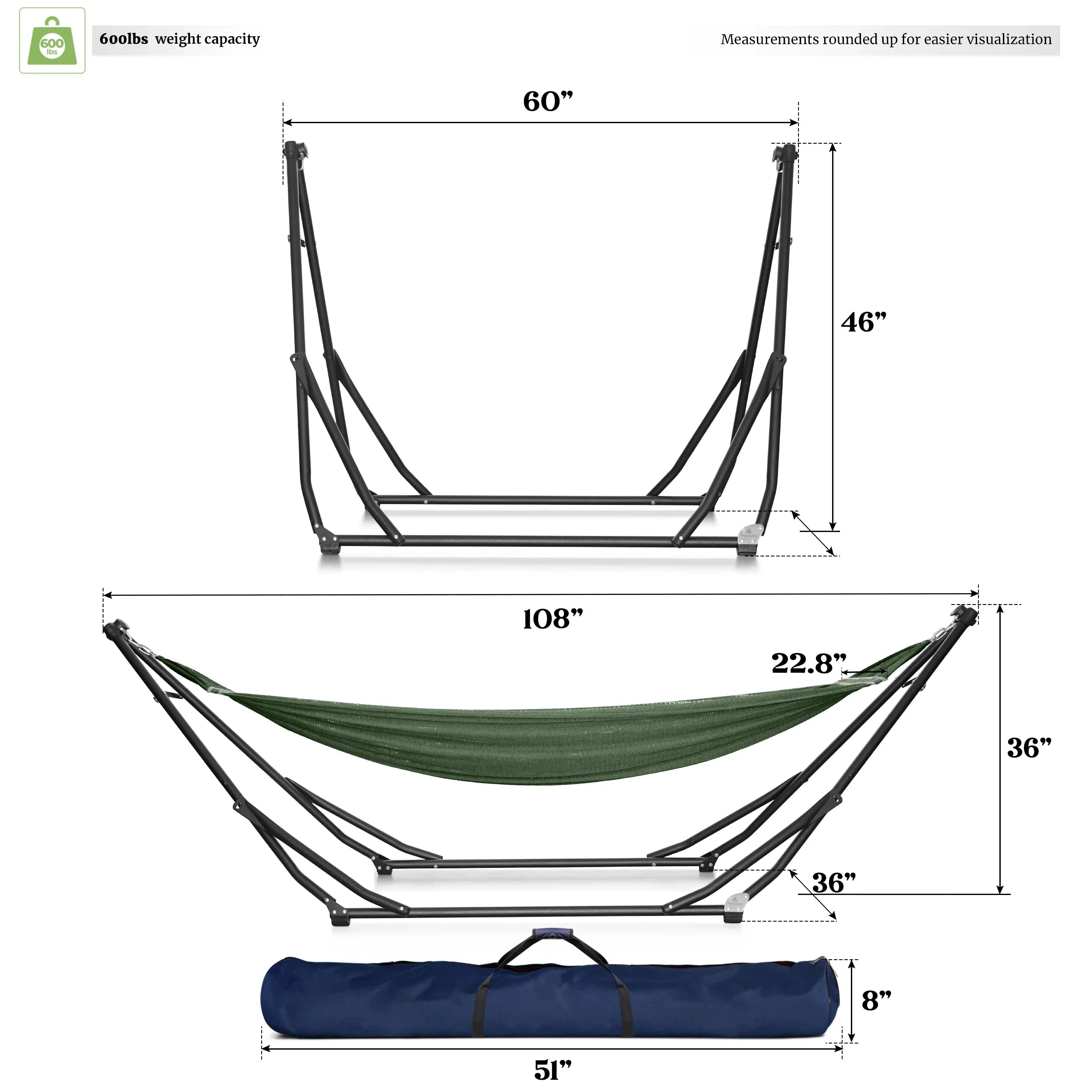 Tranquillo UniGen Transforming Hammock Stand for Ultimate Relaxation