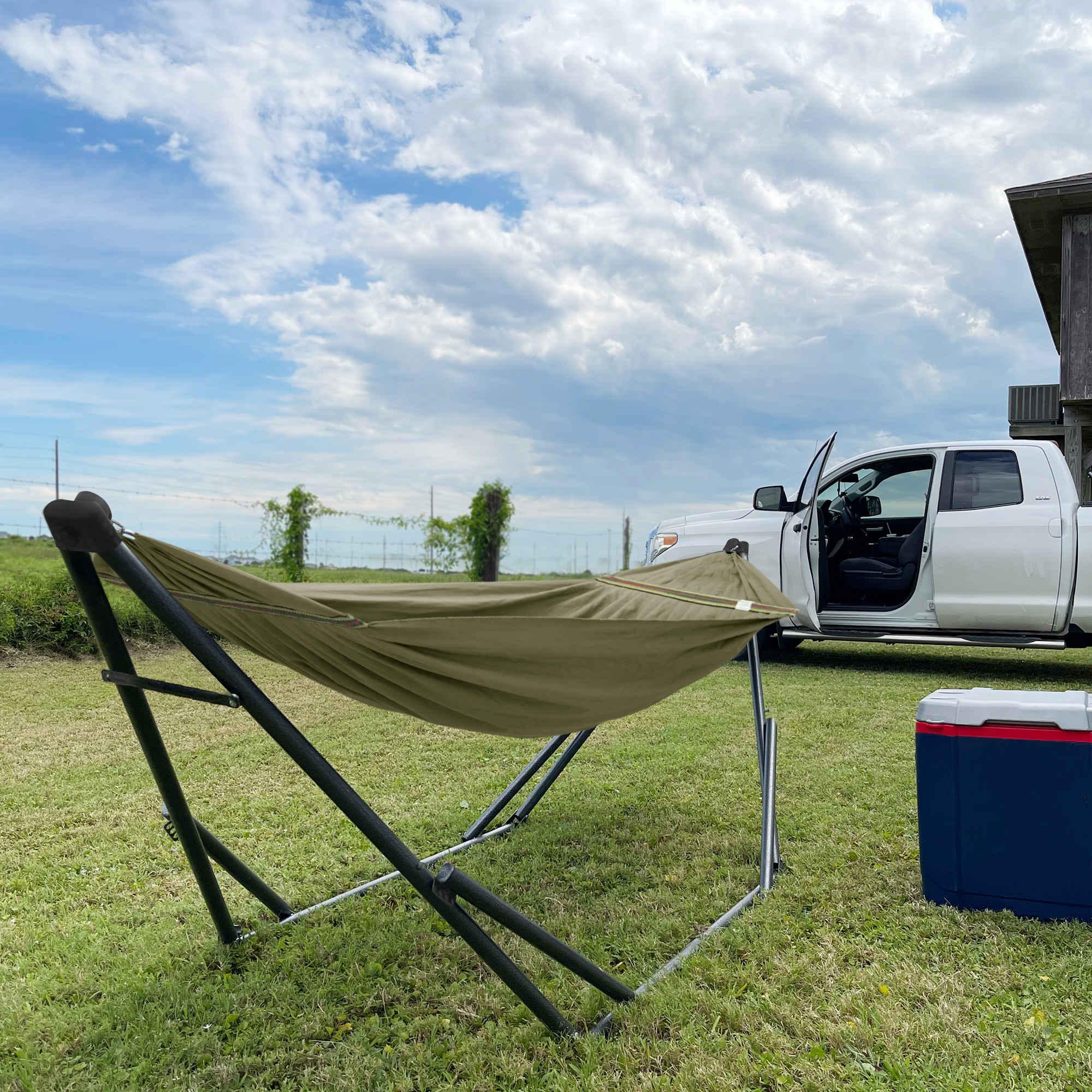 Tranquillo Uniki Canvas Hammock with Stand for Ultimate Relaxation