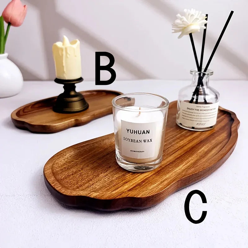 Bathroom Sink Tray, /s/s Cloud, Rainbow Arc Wooden Storage Tray, Acacia Wood Aromatherapy Candle Tray,... - House Of Avana