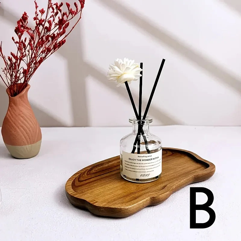 Bathroom Sink Tray, /s/s Cloud, Rainbow Arc Wooden Storage Tray, Acacia Wood Aromatherapy Candle Tray,... - House Of Avana