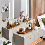 Bathroom Sink Tray, /s/s Cloud, Rainbow Arc Wooden Storage Tray, Acacia Wood Aromatherapy Candle Tray,... - House Of Avana