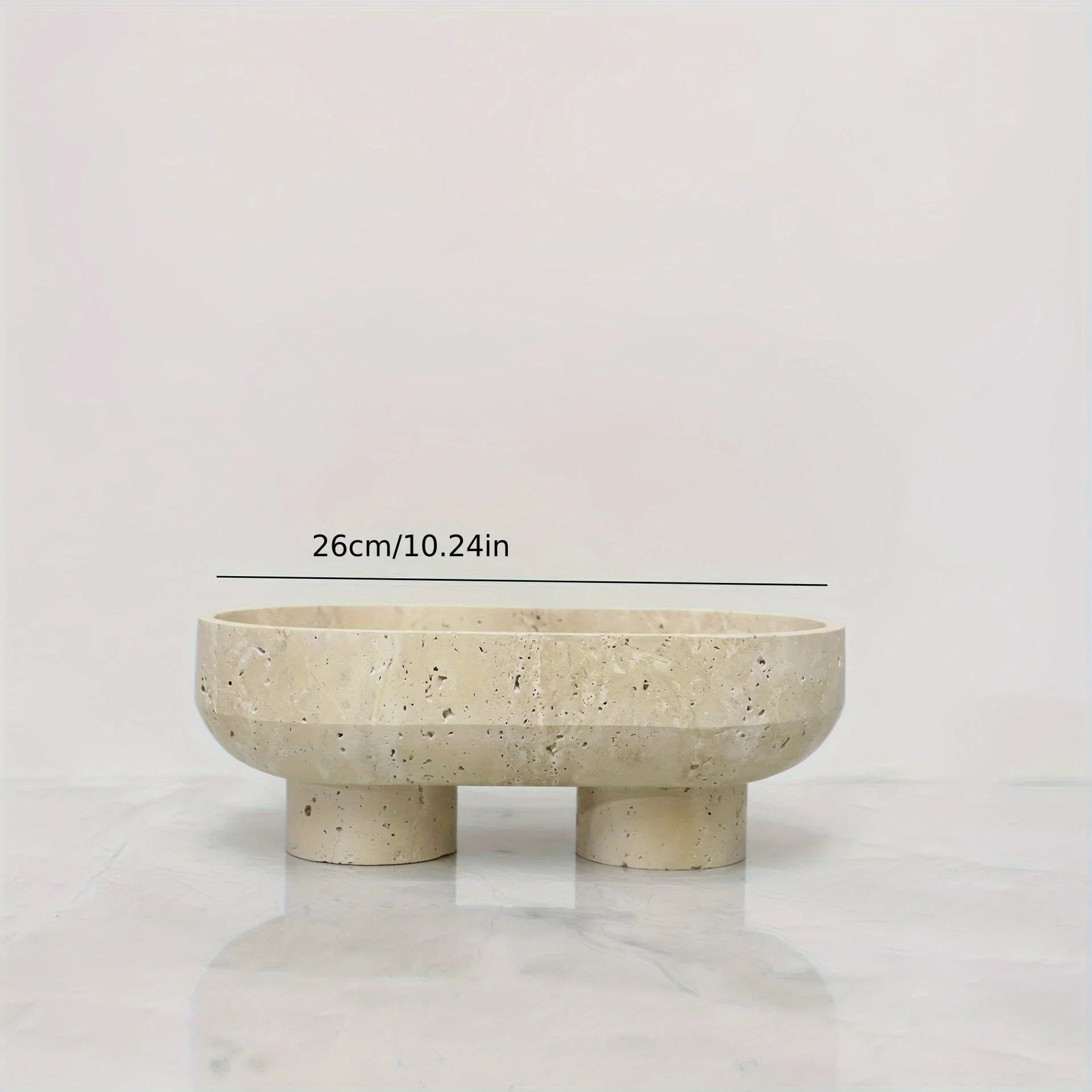 Elegant Bohemian Style Stone Serving Tray with Walnuts - Natural Stone Multi-functional Fruit and... - House Of Avana