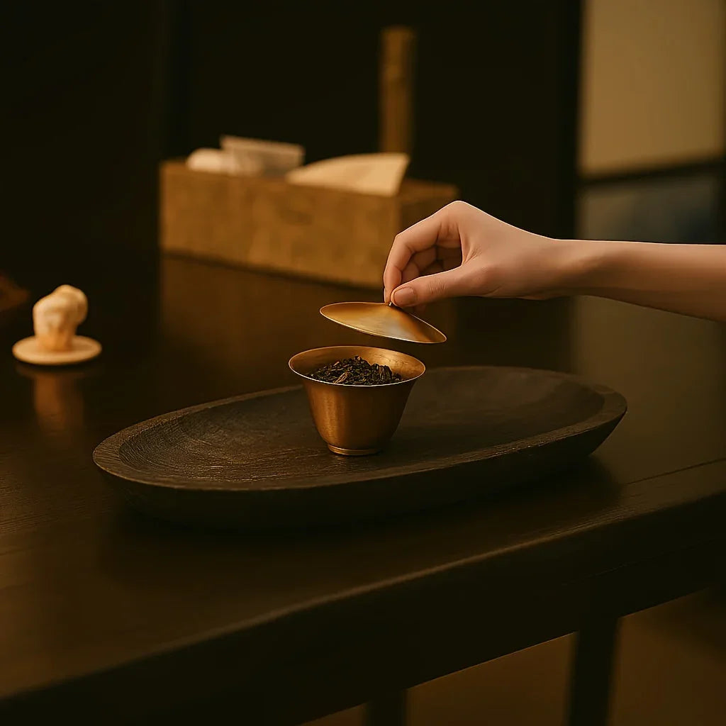 Solid Wood Oval Tea Tray - Vintage Rustic Decorative Serving Tray for Tea Ceremonies, Home Decor, Living... - House Of Avana