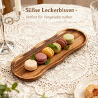 Creative Oval Wooden Tray, Dessert Plate - Perfect Blend of Home Decor and Practicality, Easy to Clean,... - House Of Avana