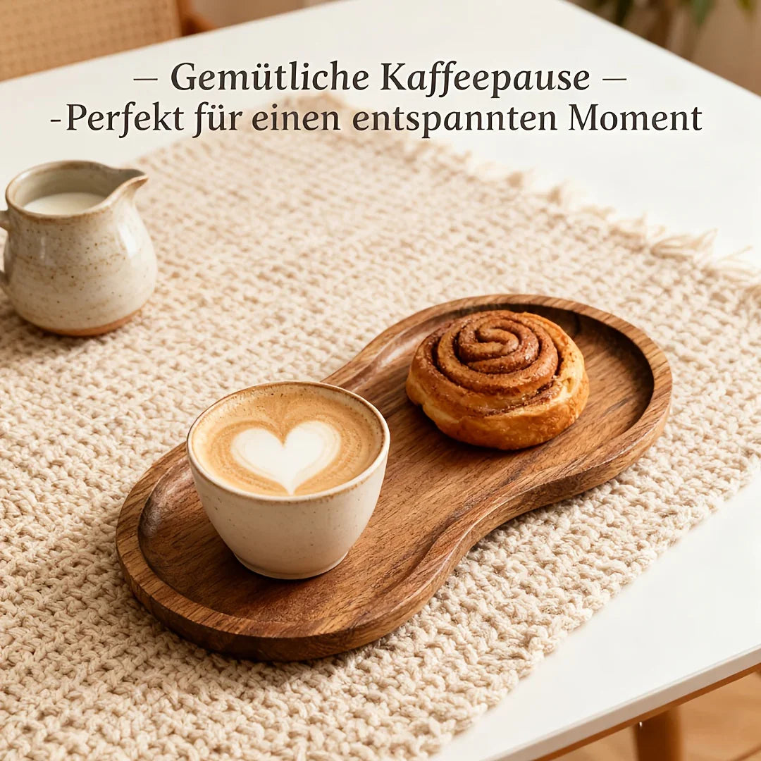 Creative Oval Wooden Tray, Dessert Plate - Perfect Blend of Home Decor and Practicality, Easy to Clean,... - House Of Avana