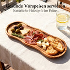 Creative Oval Wooden Tray, Dessert Plate - Perfect Blend of Home Decor and Practicality, Easy to Clean,... - House Of Avana